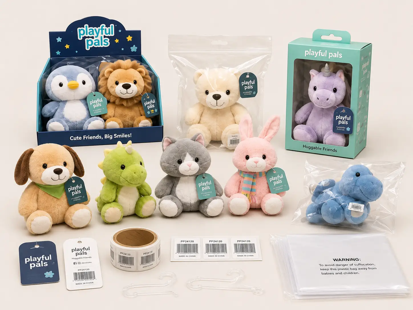 Custom promotional plush toy with company branding