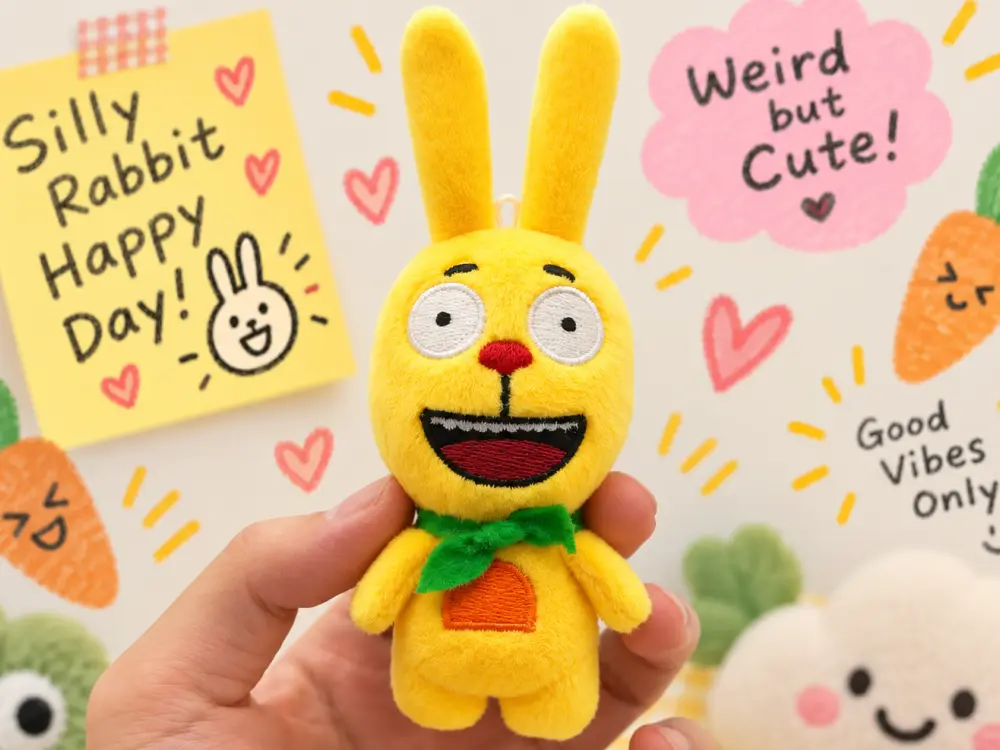 Character proportion adjustments for a mini plush keychain