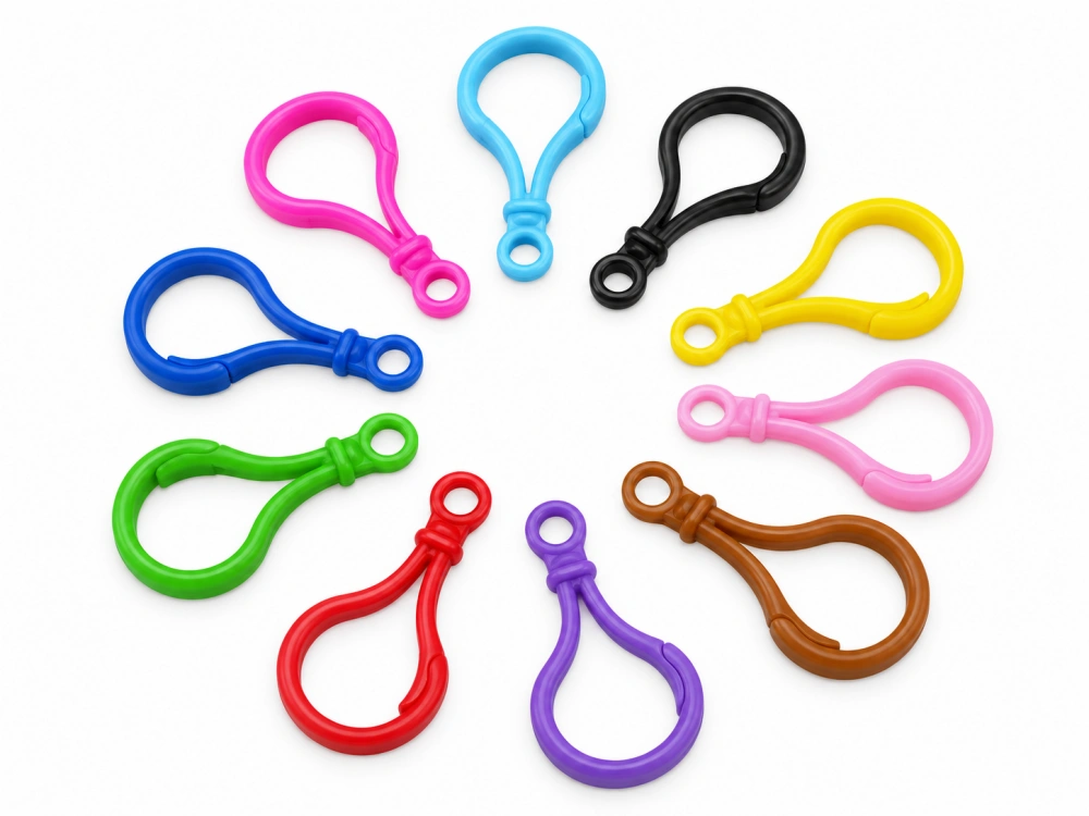 Plastic keychain clip attachment for custom plush toys