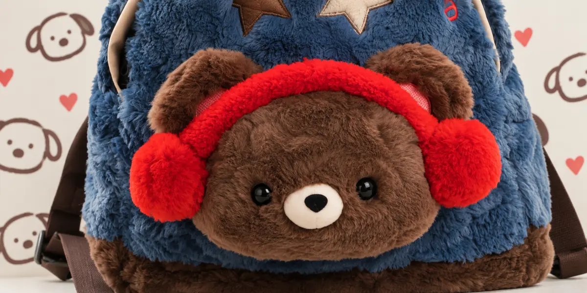 Plush bag structure and opening